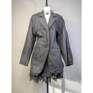 Vintage 80s Western Fringe Blazer